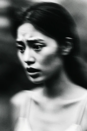 Kinetic Monochrome Noir style reference image — lo-fi analog texture