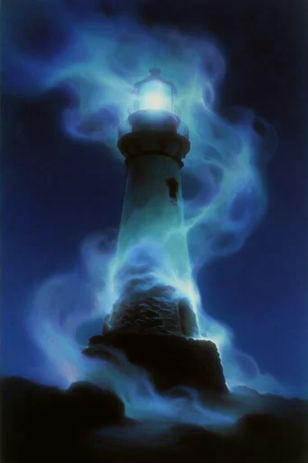 Luminous Nocturnal Ether style reference image — grainy film texture