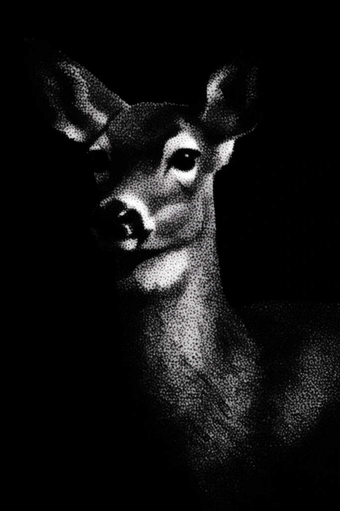 Gritty Monochromatic Noir style AI image example 3
