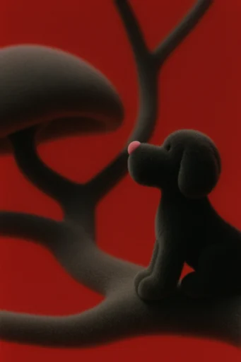 Crimson Velvet Surrealism style reference image — graphic illustration