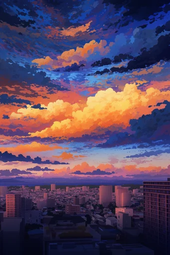 Luminous Twilight Nostalgia style reference image — anime background style