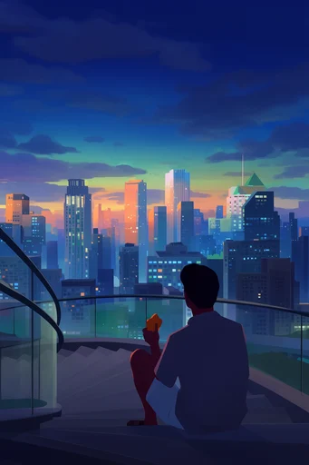 Neon Twilight Metropolis moodboard — generate AI images in this style