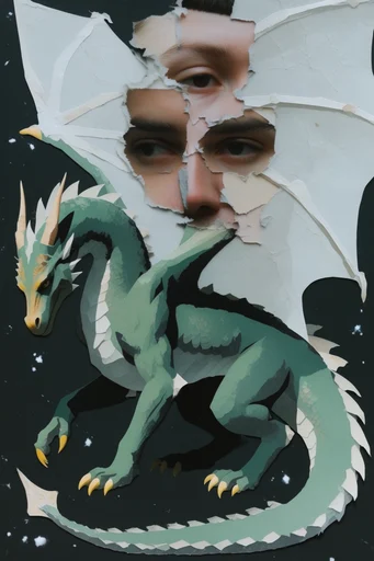 Fragmented Optical Surrealism style reference image — optical refraction