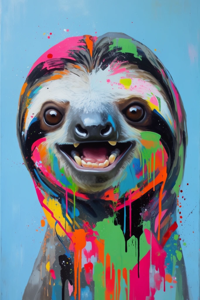 Maximalist Neon Pop-Surrealism style AI image example 3