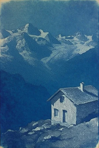 Atmospheric Print Modernism style reference image — geometric surrealism