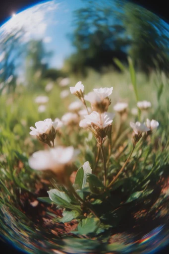 Distorted Analog Fisheye style reference image — retro color grading