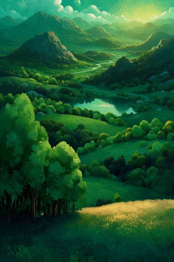 Verdant Atmospheric Minimalism style AI image example 2