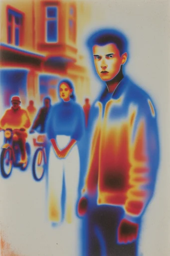 Chromatic Thermal Dreamscape style reference image — thermal imaging palette