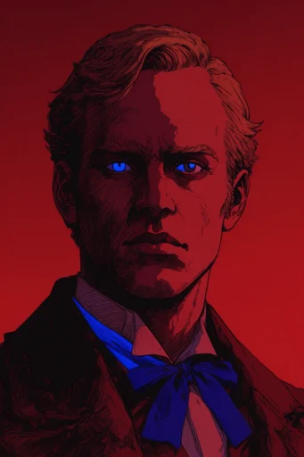 Distorted Graphic Noir style reference image — graphic novel illustration