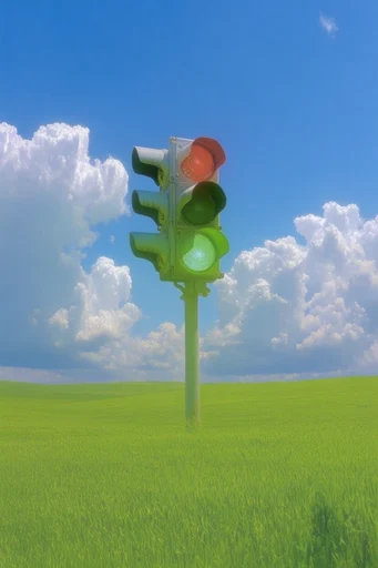 Luminous Liminal Landscapes style reference image — vibrant saturation