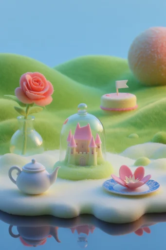 Hyper-Vibrant Surreal Dreamscapes style reference image — hyper-saturated color palette