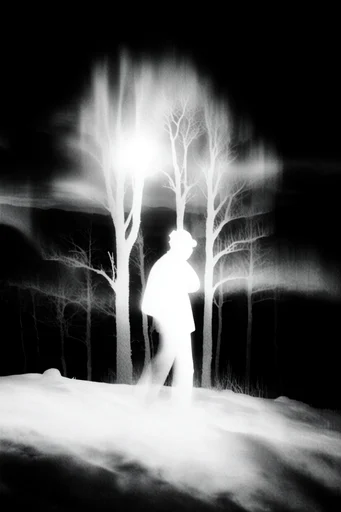 Ethereal Nocturnal Luminescence style reference image — ethereal glowing silhouette
