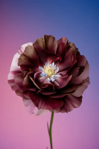 Vibrant Minimalist Botanical style reference image — glossy wet texture