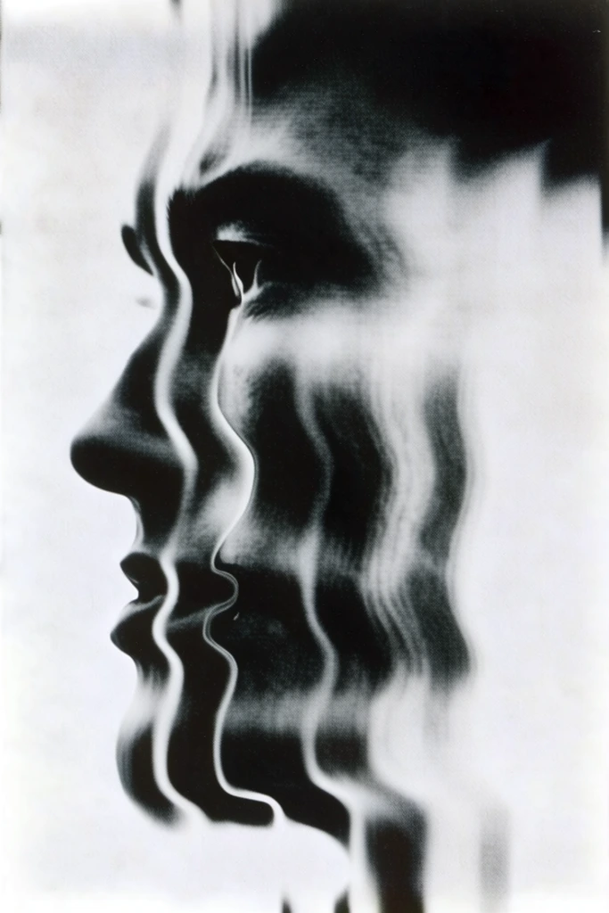 Fractured Monochrome Surrealism style AI image example 2