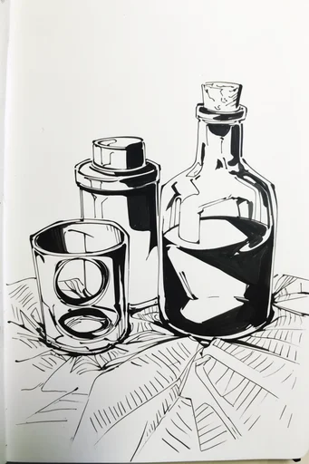 Expressive Graphic Ink style reference image — minimalist line art