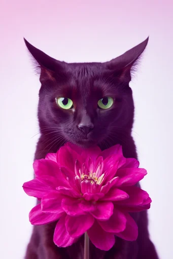 Vibrant Chromatic Botanical Surrealism style reference image — surreal floral portrait