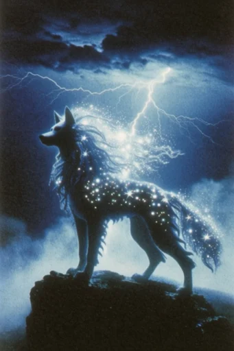 Electric Nocturnal Luminescence style reference image — cinematic nightscape