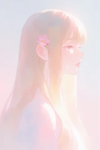 Ethereal Pastel Melancholia style reference image — soft glowing halo effect