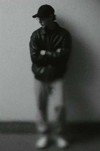 Tactile Chiaroscuro Noir style reference image — high-contrast monochrome