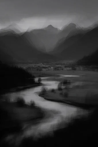Ethereal Kinetic Noir style AI image example 2