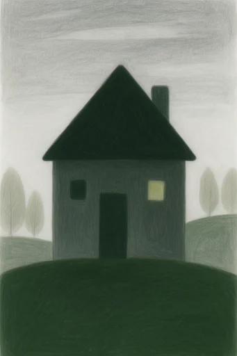 Textured Minimalist Folk style AI image example 4