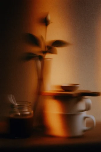 Luminous Kinetic Abstraction style reference image — long exposure motion blur