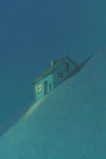 Melancholic Surrealist Minimalism style AI image example 4