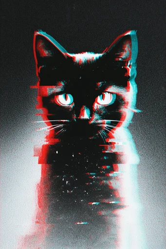 Gritty Glitch Noir style reference image — lo-fi xerox aesthetic