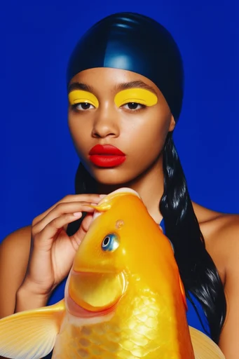 Surrealist Graphic Pop style reference image — vibrant primary colors