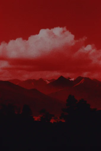 Crimson Noir Cinema style AI image example 2