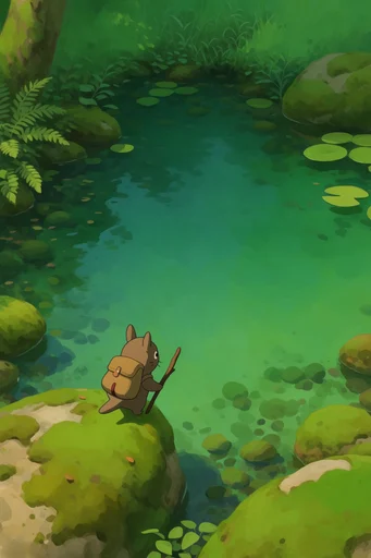 Nostalgic Ghibli Verdancy style AI image example 3