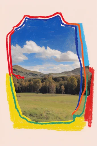 Kinetic Mixed-Media Expressionism style AI image example 2
