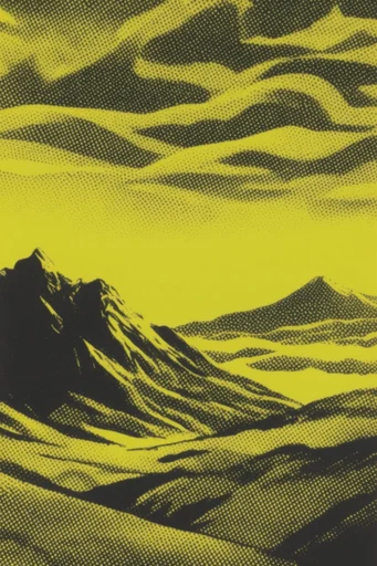 Acid Grime Halftone style AI image example 2
