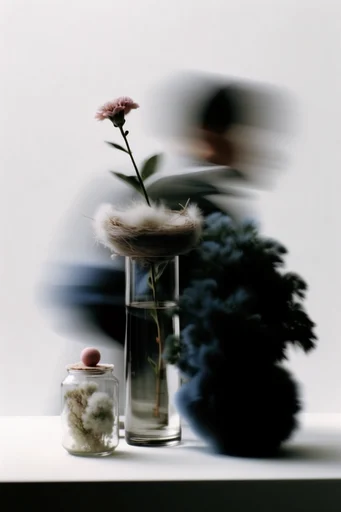 Ethereal Kinetic Minimalism style reference image — motion blur photography