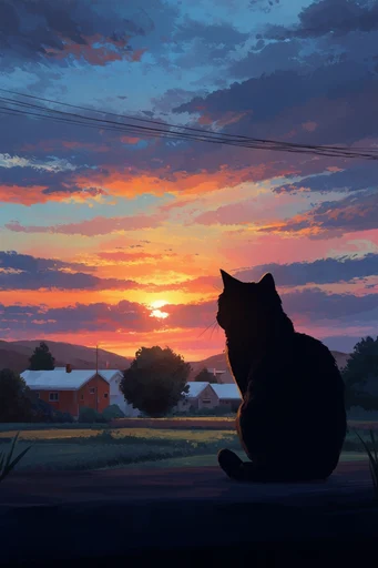Luminous Twilight Nostalgia style reference image — vibrant dusk gradients