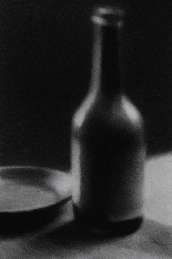 Ethereal Gritty Noir style reference image — high-contrast monochrome