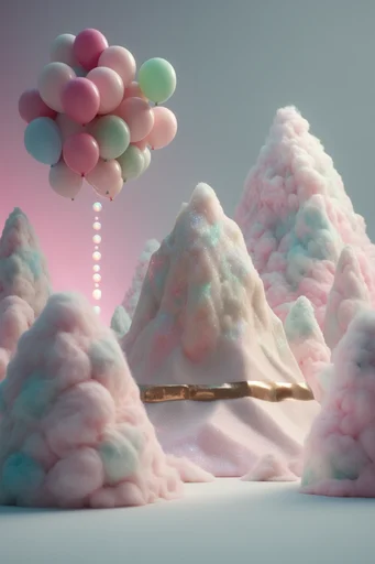 Ethereal Porcelain Surrealism style reference image — surreal 3D render