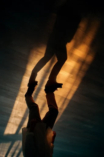 Cinematic Amber Chiaroscuro style reference image — stark silhouette