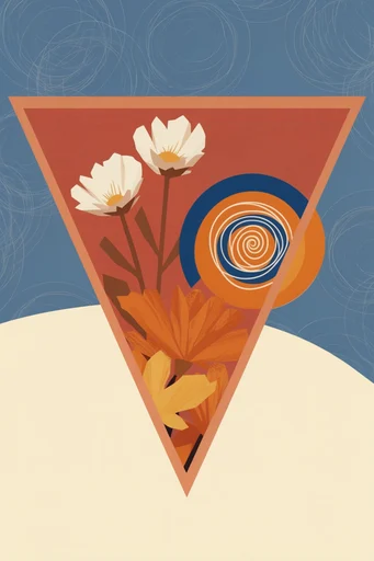 Geometric Neo-Modernist Synthesis style reference image — clean line work