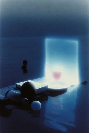 Cinematic Nocturnal Cyan style reference image — cinematic chiaroscuro