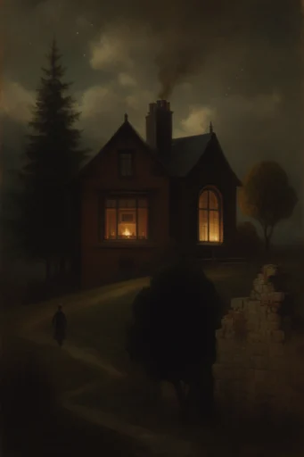 Nocturnal Gothic Romanticism style AI image example 4