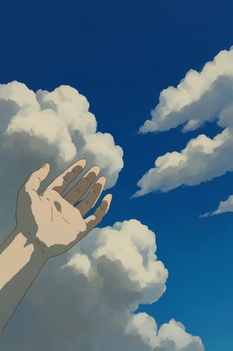 Nostalgic Cobalt Surrealism style reference image — cumulonimbus clouds