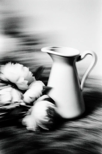 Spectral Kinetic Noir style reference image — high-contrast monochrome