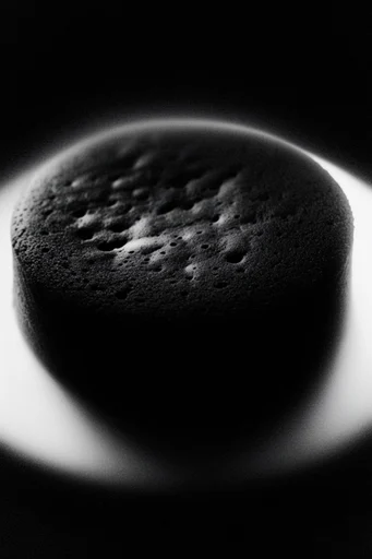 Luminous Noir Abstraction style reference image — deep pitch-black shadows