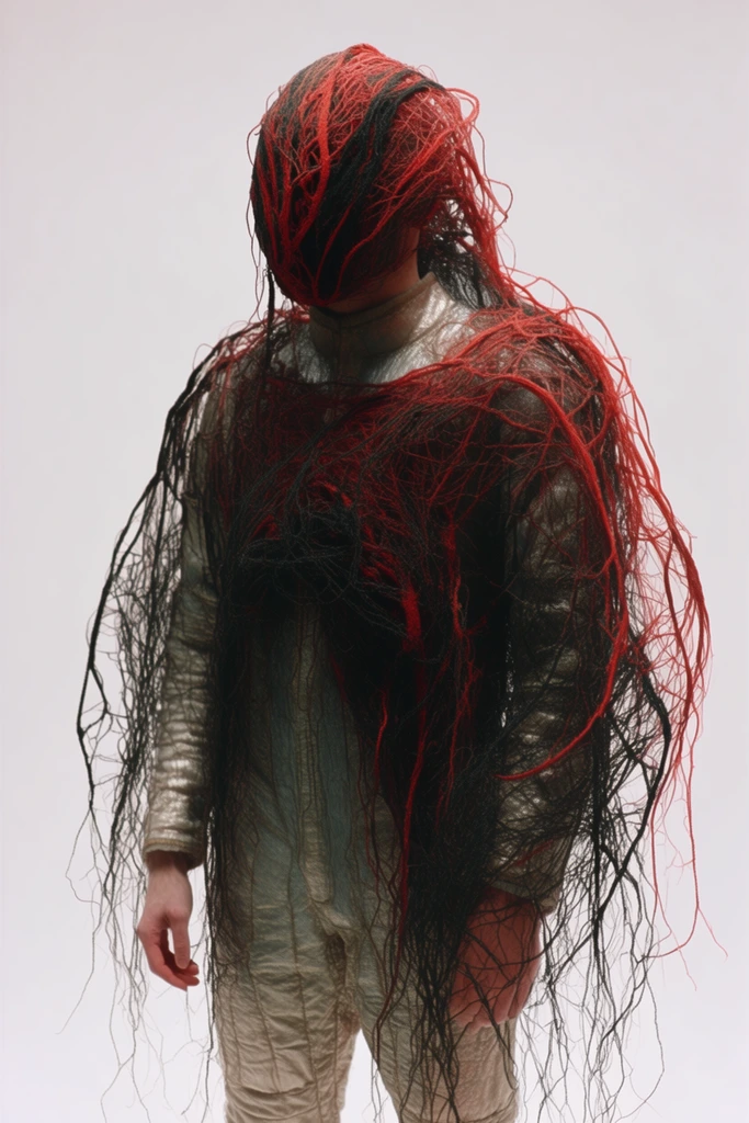 Visceral Crimson Abstraction style AI image example 1