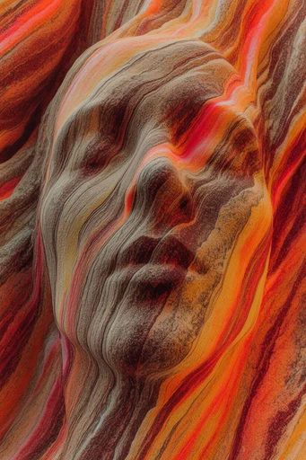 Organic Geological Surrealism style reference image — aerial organic patterns