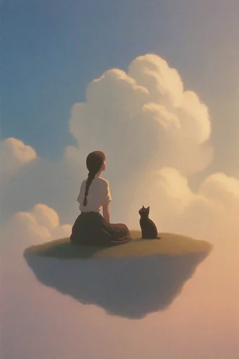 Ethereal Celestial Surrealism style reference image — pastel color palette