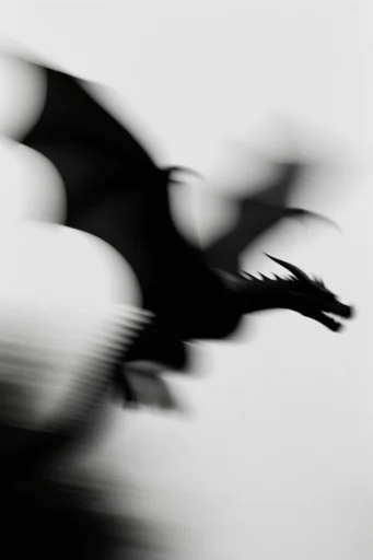Kinetic Monochrome Abstraction style reference image — heavy film grain