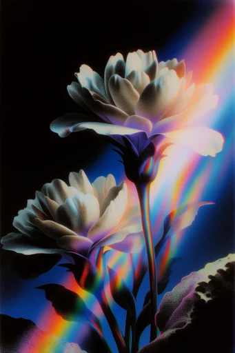 Chromatic Retro Surrealism style reference image — volumetric shading