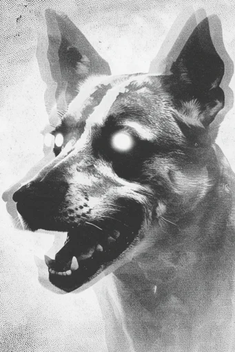 Monochrome Analog Disturbance style reference image — lo-fi darkroom distortion